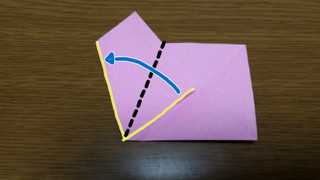 平面の桜の折り方手順5-1